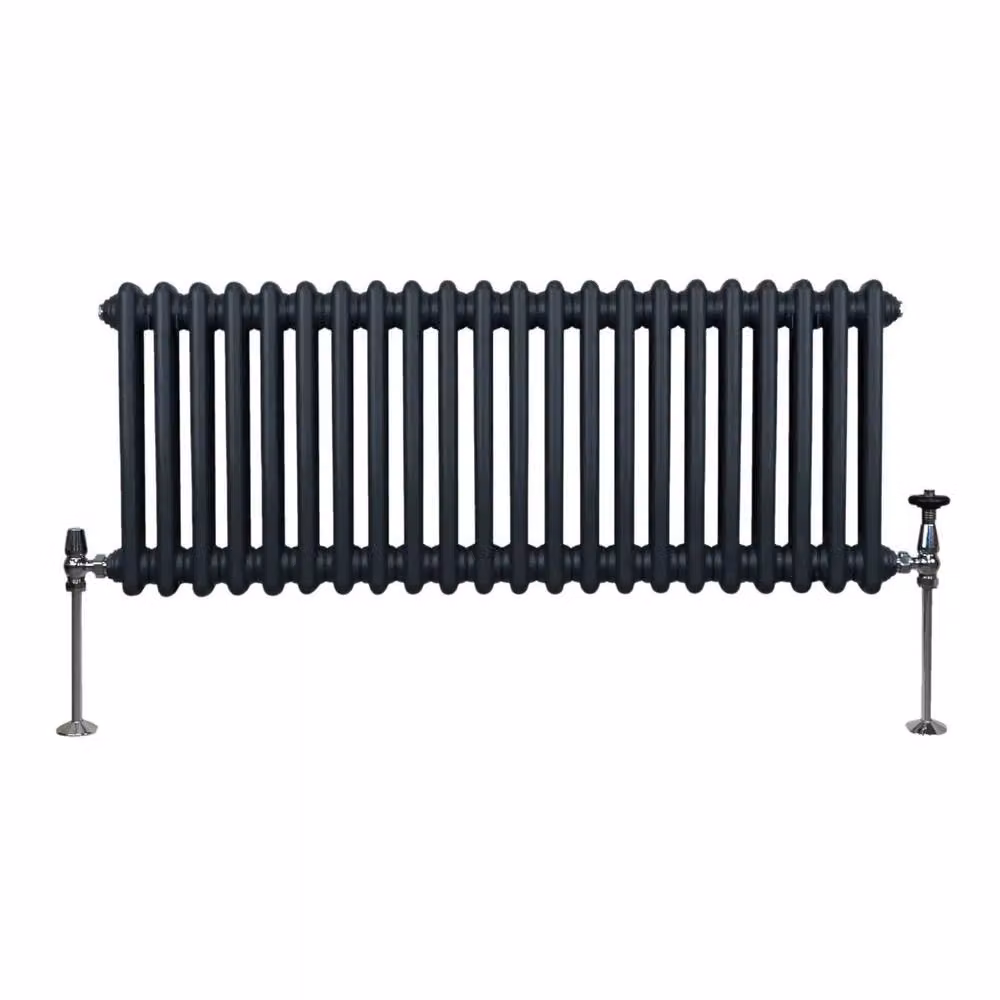 Monstershop Traditional 2 Column Steel Radiator in Anthracite Grey, H 101.2 cm x W 30 cm x D 7 cm – 2