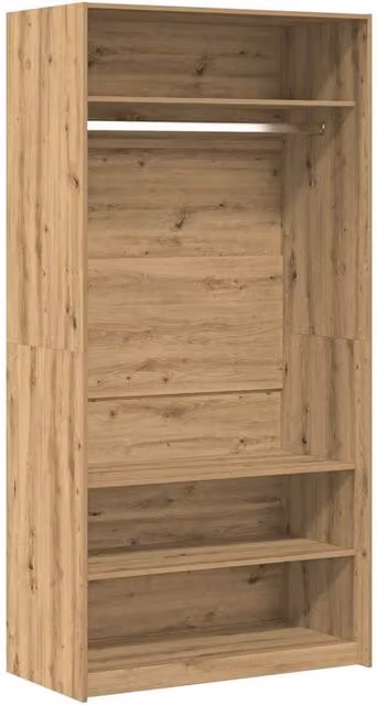 Berkfield Home Artisan Oak Wardrobe in Brown, W/D/H: 100 x 50 x 200 cm – 1