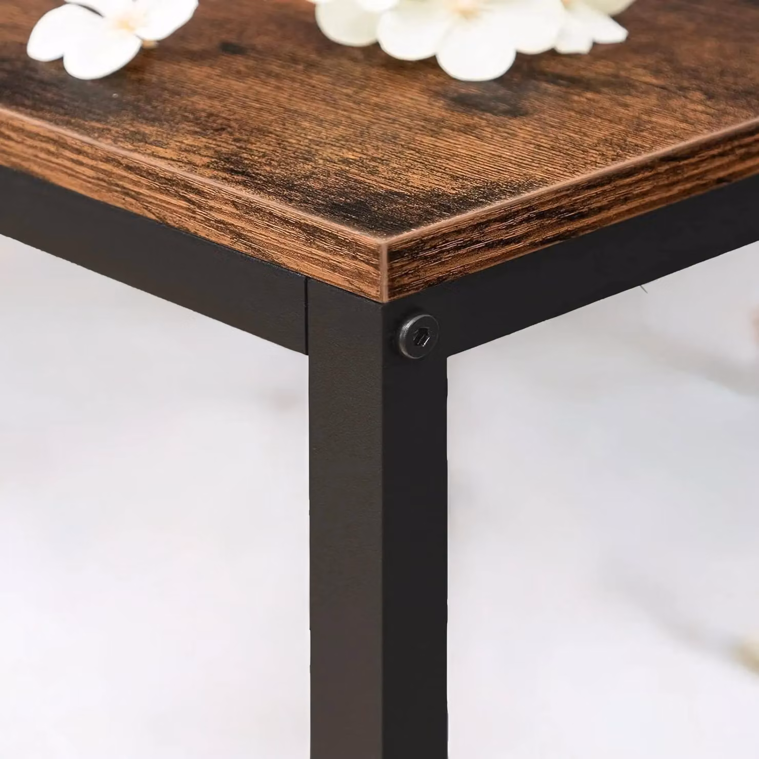 Rafaelo Mobilia Narrow and Slim Console Table for Hallway, Brown, W: 180 cm, D: 20 cm, H: 80.5 cm – 3