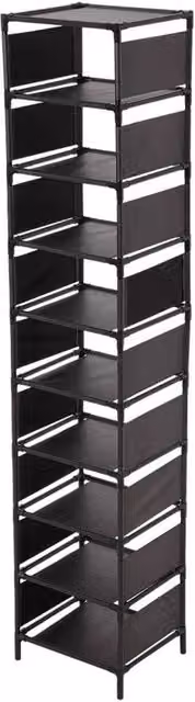 FORGEVIO 10 Tier Metal Shoe Rack Stand in Black – 1