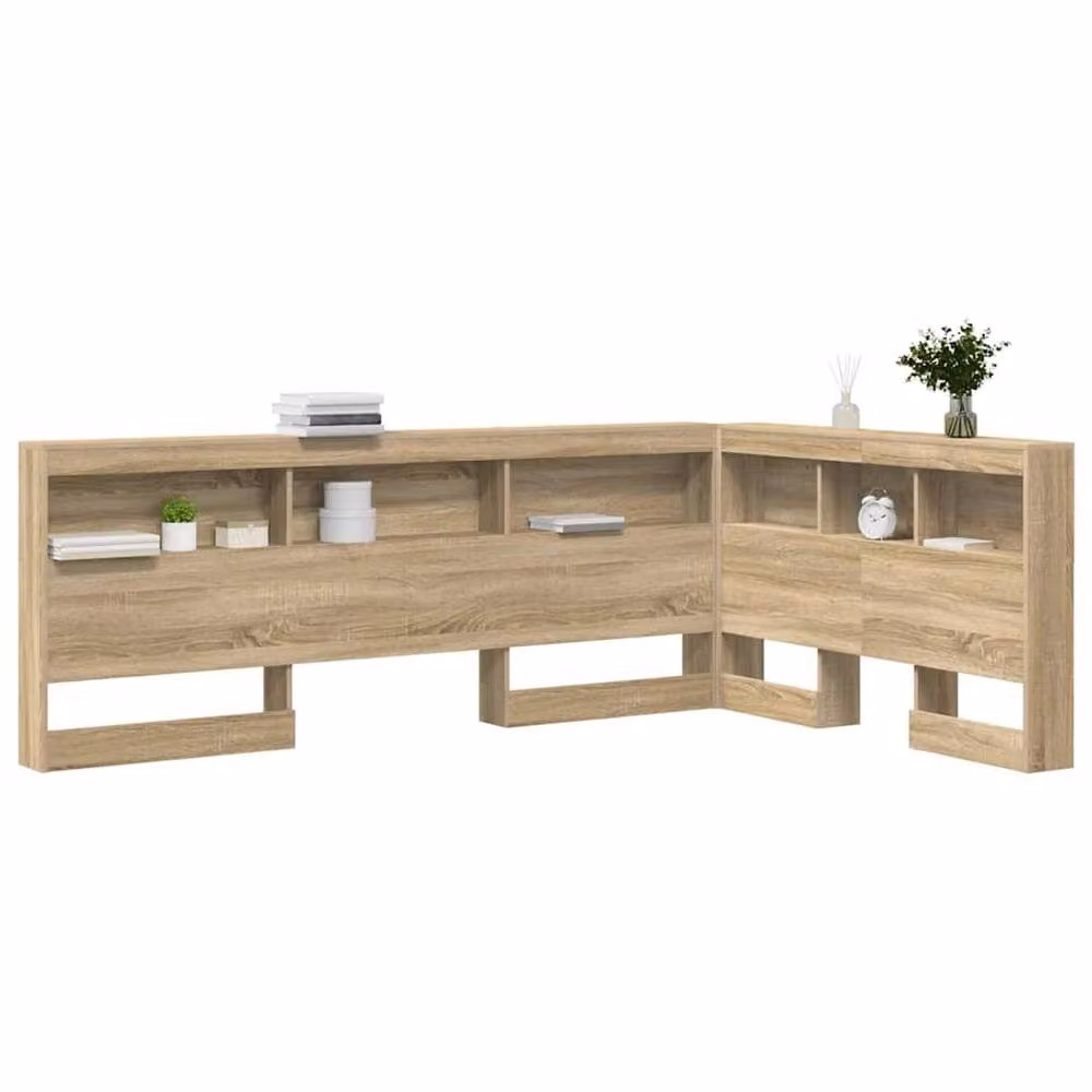 Berkfield Home Sonoma Oak Storage Headboard with Integrated Shelf, Width: 120 cm – 2