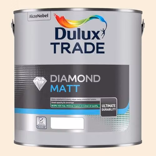 Dulux Trade Diamond Matt Paint in Ivory Lace, 2.5l
