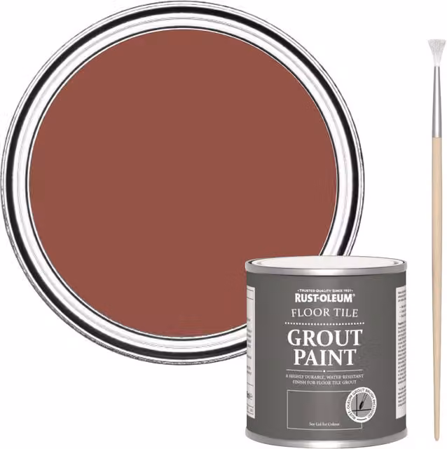 Rust-Oleum Floor Grout Paint in Fire Brick Red, 250ml