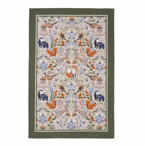 Ulster Weavers Forest Rabbit Fox Owl Woodland Animal Print 100% Cotton Tea Towels, Multicolour, W: 74 cm, H: 48 cm – 4