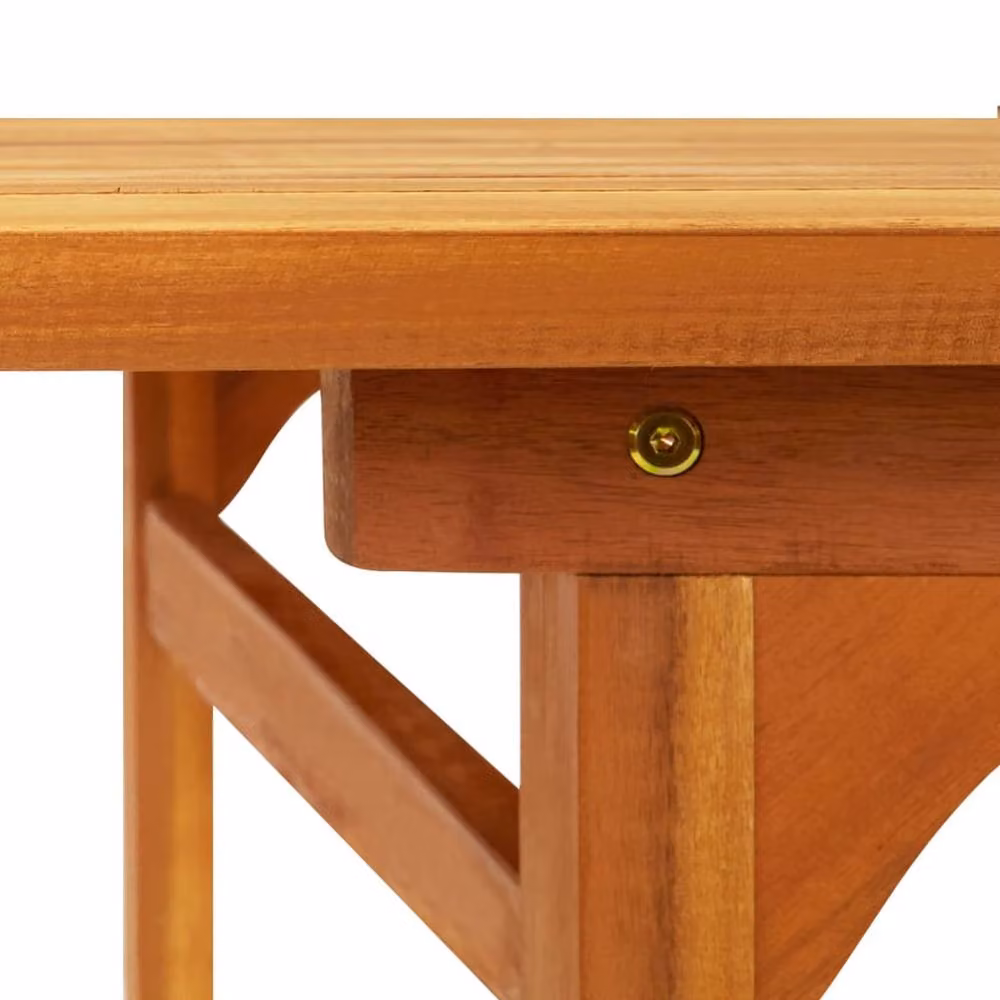 Berkfield Home Rustic Brown Solid Acacia Wood Extendable Garden Dining Table W/D/H: 280 x 90 x 75 cm – 2