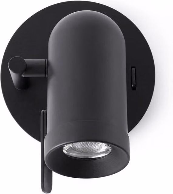 Netlighting Orleans Adjustable Black Wall Spotlight with GU10 Fitting