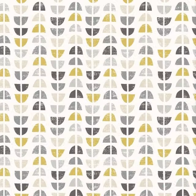 Terrys Scandinavian Graphic Cotton Towel in Yellow, Grey and Beige
