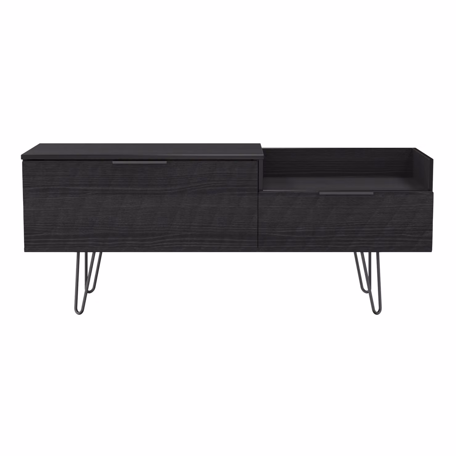 2 U Islay Ready Assembled Modern 2 Drawer Coffee TV Unit in Black – 2