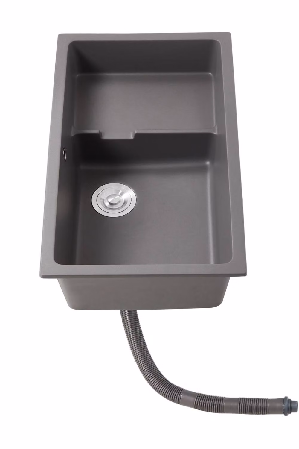 Living and Home Modern Grey Granite Composite Kitchen Sink with Waste Kit – 3