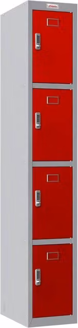 Phoenix Safe Company Personal Locker PL1430GRE in Red with Electronic Locks, 60.5L, H 180 cm x W 100 cm – 1