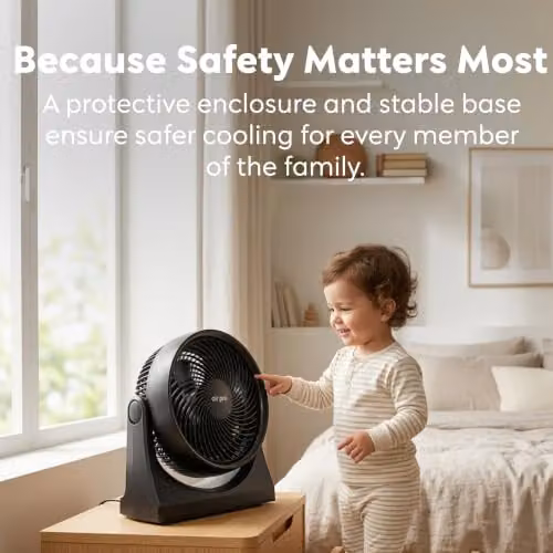 Air Pro 10 inch Table Fan in Black – 8