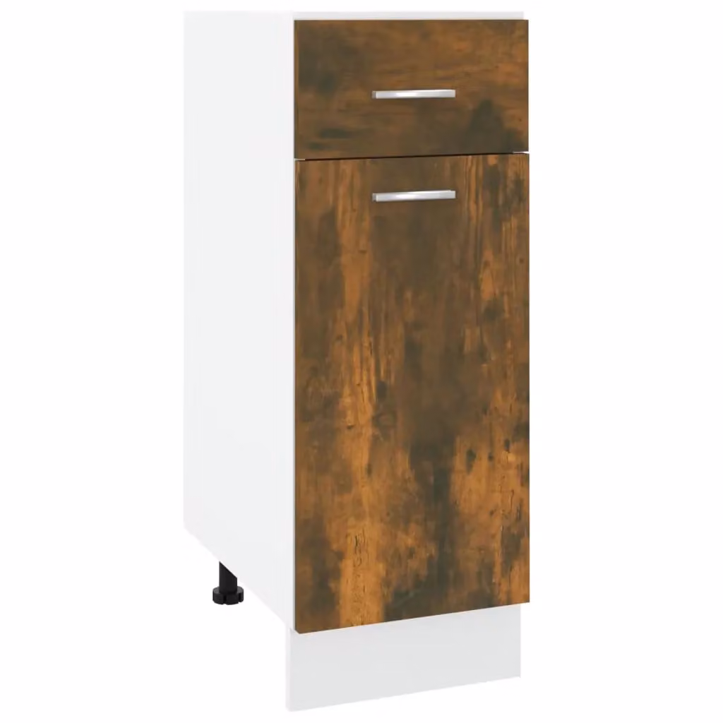 Berkfield Home Smoked Oak Kitchen Base Unit in Brown, W/D/H: 30 x 46 x 81.5 cm – 2