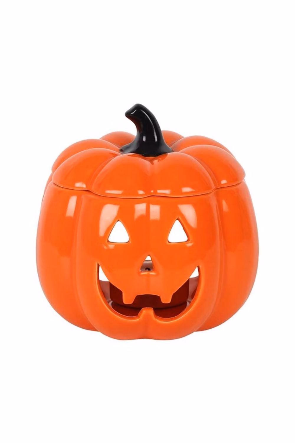 KDMD Jack O Lantern Ceramic Wax Burner in Orange for Tealights – 2