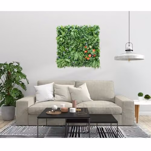 Ark Mat Hedgerow Artificial Plant Wall Panel, Green, W: 100 cm, H: 100 cm – 6