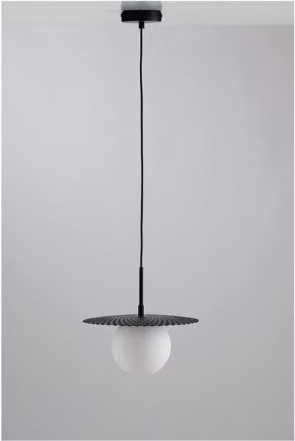 Netlighting Chaplin Globe Sphere Ceiling Pendant Light in Black with Glass Shade and G9 Bulb Compatibility