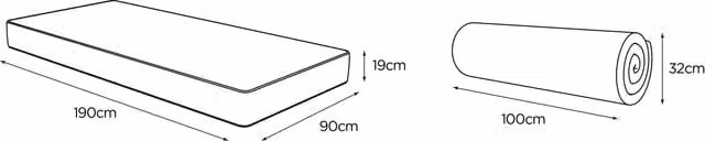 Jay-Be Quest Q3 Single Pocket Spring Mattress, Grey, W: 90 cm, L: 190 cm