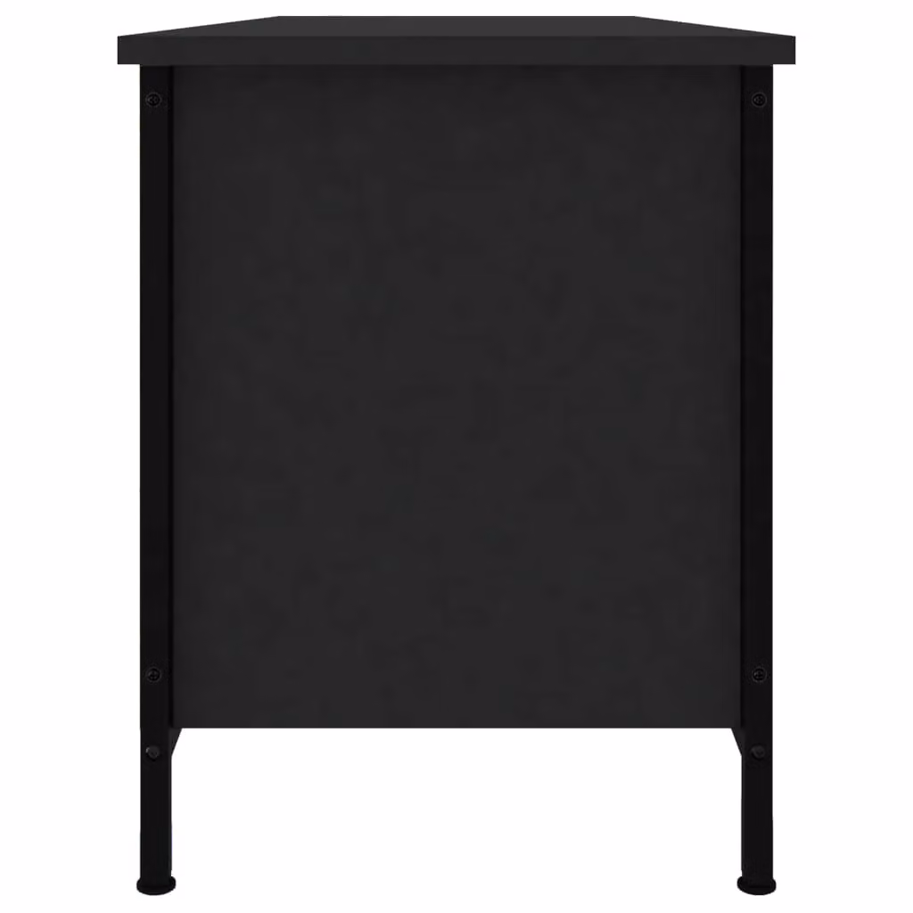 Berkfield Home Modern Black TV Cabinet in Matt MDF, W/D/H: 102 x 35 x 45 cm – 4