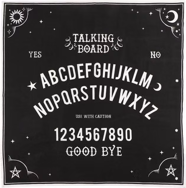 KDMK Contemporary Talking Board Design Altar Cloth in Black