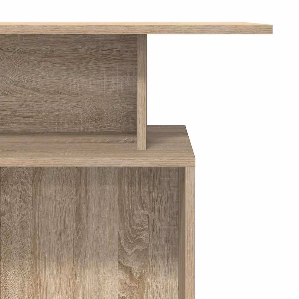Berkfield Home Sonoma Oak Reception Desk in Beige, W/D/H: 100 x 40 x 104 cm – 3
