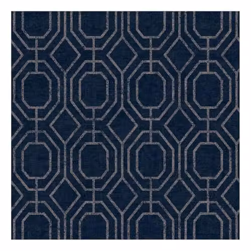 Superfresco Easy Luxe Geo Navy Blue Geometric Abstract Art Deco Wallpaper