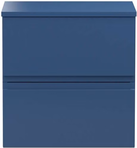 Balterley Mavesyn Contemporary 2 Drawer Wall Hung Vanity Unit, Dark Blue