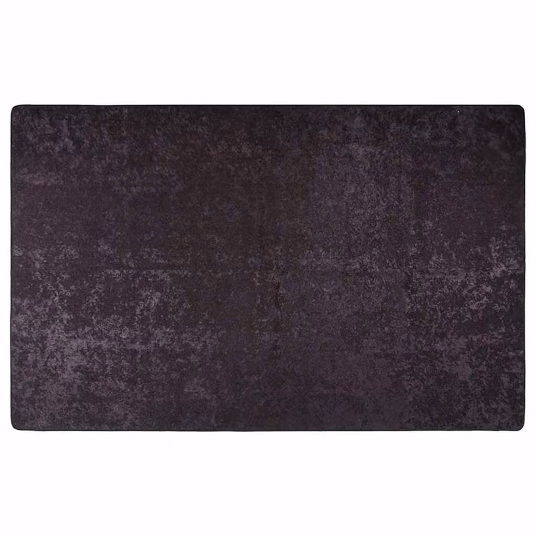 Berkfield Home Washable Abstract Round Rug in Anthracite and Black, Non-Slip, W: 150 cm, D: 150 cm