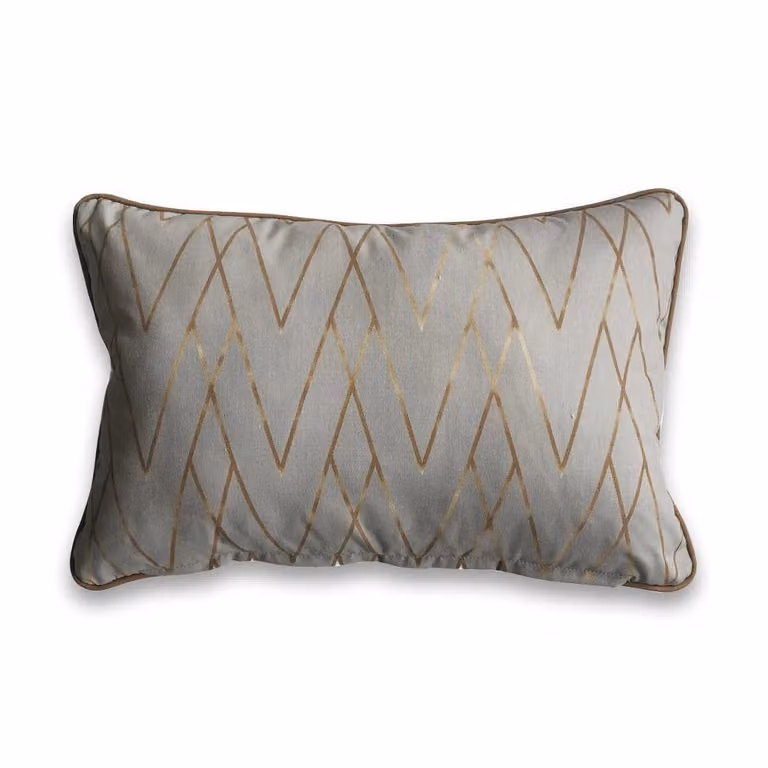 Leisure Grow Zigzags Scatter Cushion, Blue and Grey, W: 60 cm, H: 40 cm