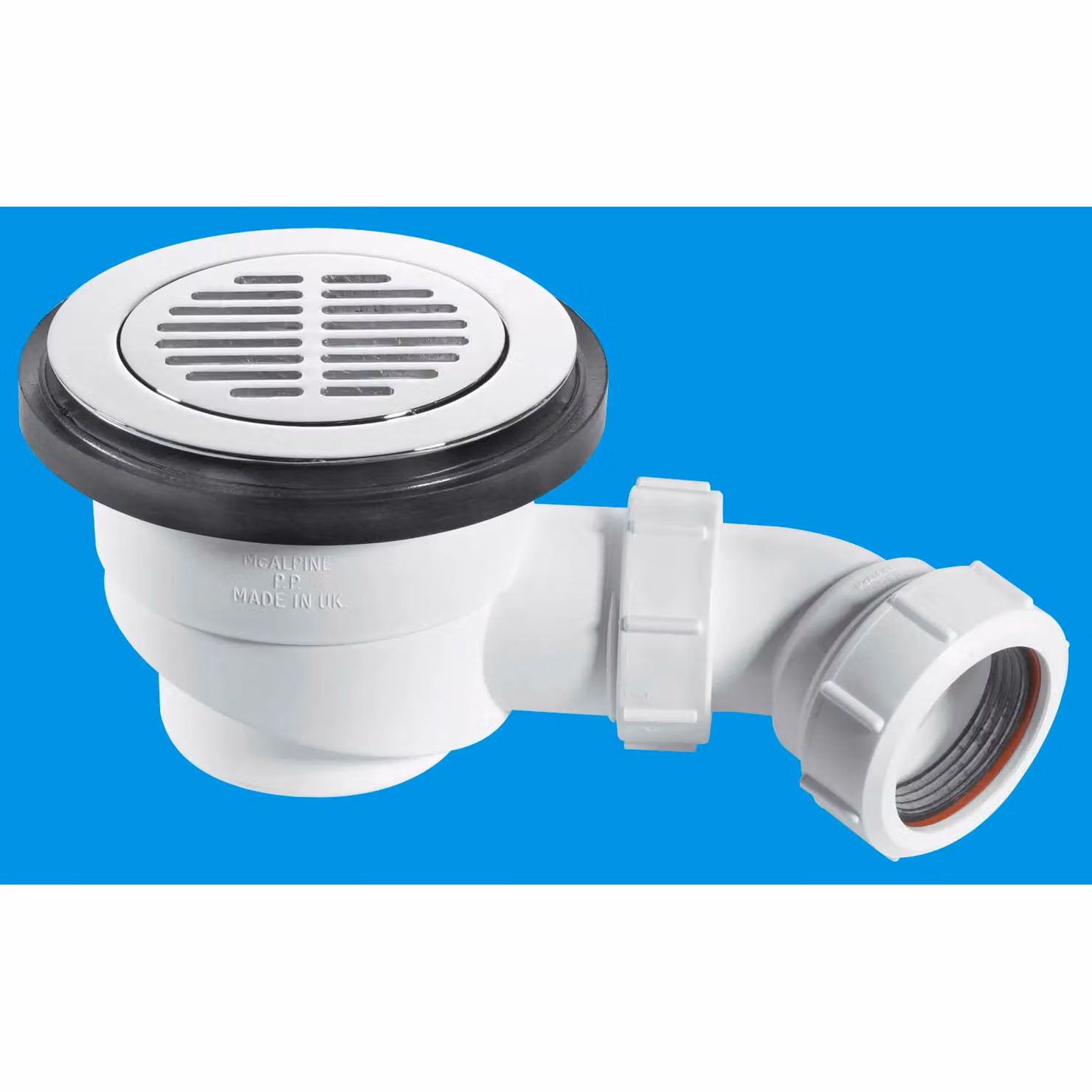 McAlpine White Plastic Round Water Seal Shower Trap with 1.5 inch Outlet – 2