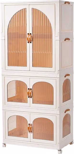 Kidkid Foldable Wardrobe and Storage Organiser for Children in White