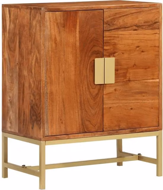 Berkfield Home Acacia Wood Sideboard in Brown, W/D/H: 60 x 35 x 75 cm