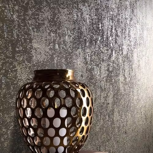 Galerie Abstract Industrial Effects Brown and Gold Textured Non-Woven Wallpaper – 1