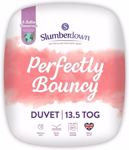 Slumberdown Perfectly Bouncy Duvet in White, King Size