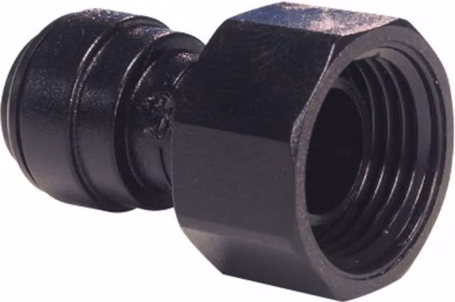 John Guest 12mm Female to 3/4 inch BSP Female Plastic Push Fit Adaptor in Black