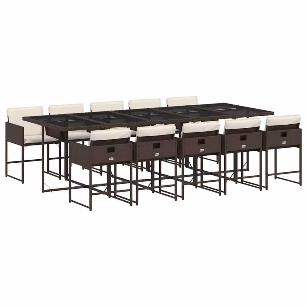 Berkfield Home Garden Dining Set in Brown and White – 2