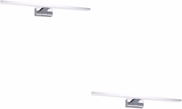 Loops 2 Pack Chrome LED Bathroom Wall Light, 60 cm – 1