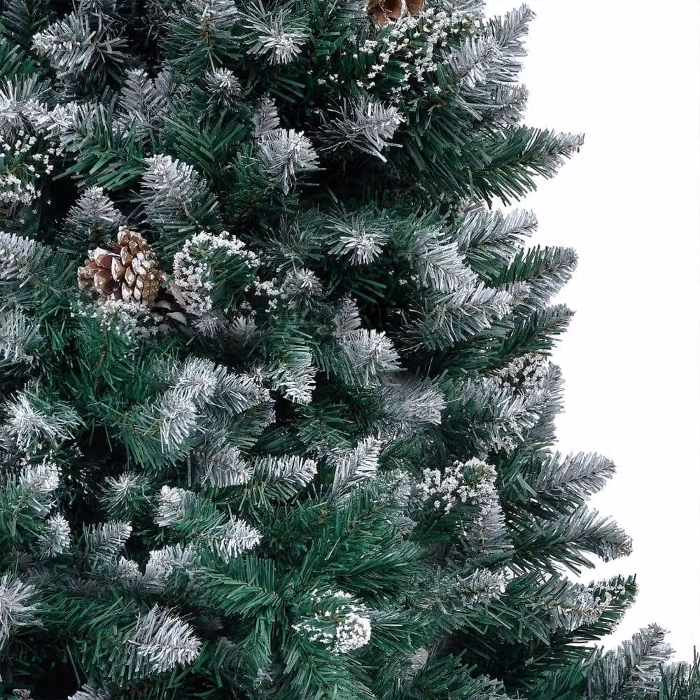 Berkfield Home Artificial Pre-lit Christmas Tree with Ball Set and Pinecones, Green, Height: 240 cm – 3
