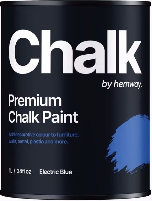 Hemway Opaque Chalk Paint in Flat Matt Electric Blue, 1 l
