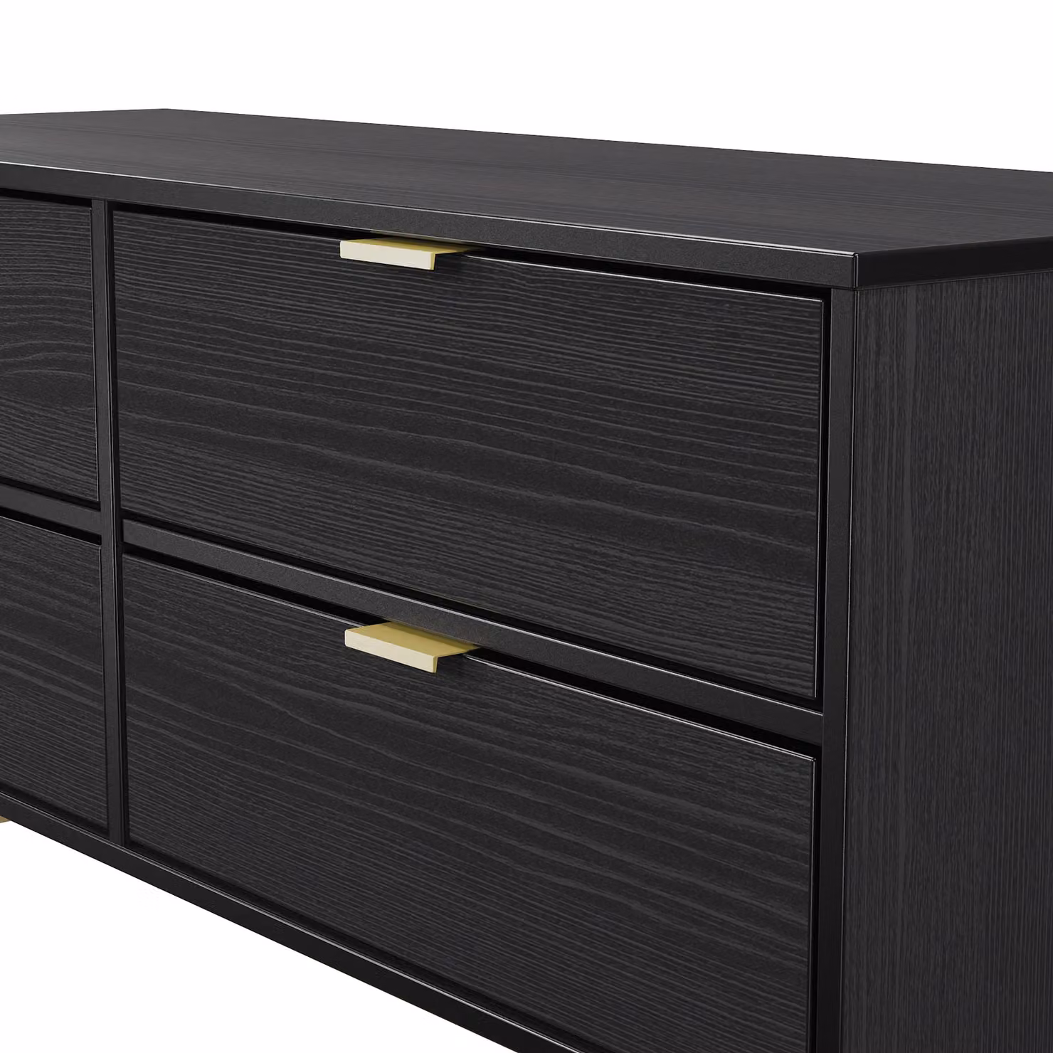 Ready Assembled 2 U Tamworth 4 Drawer Bed Box in Black and Gold – 4