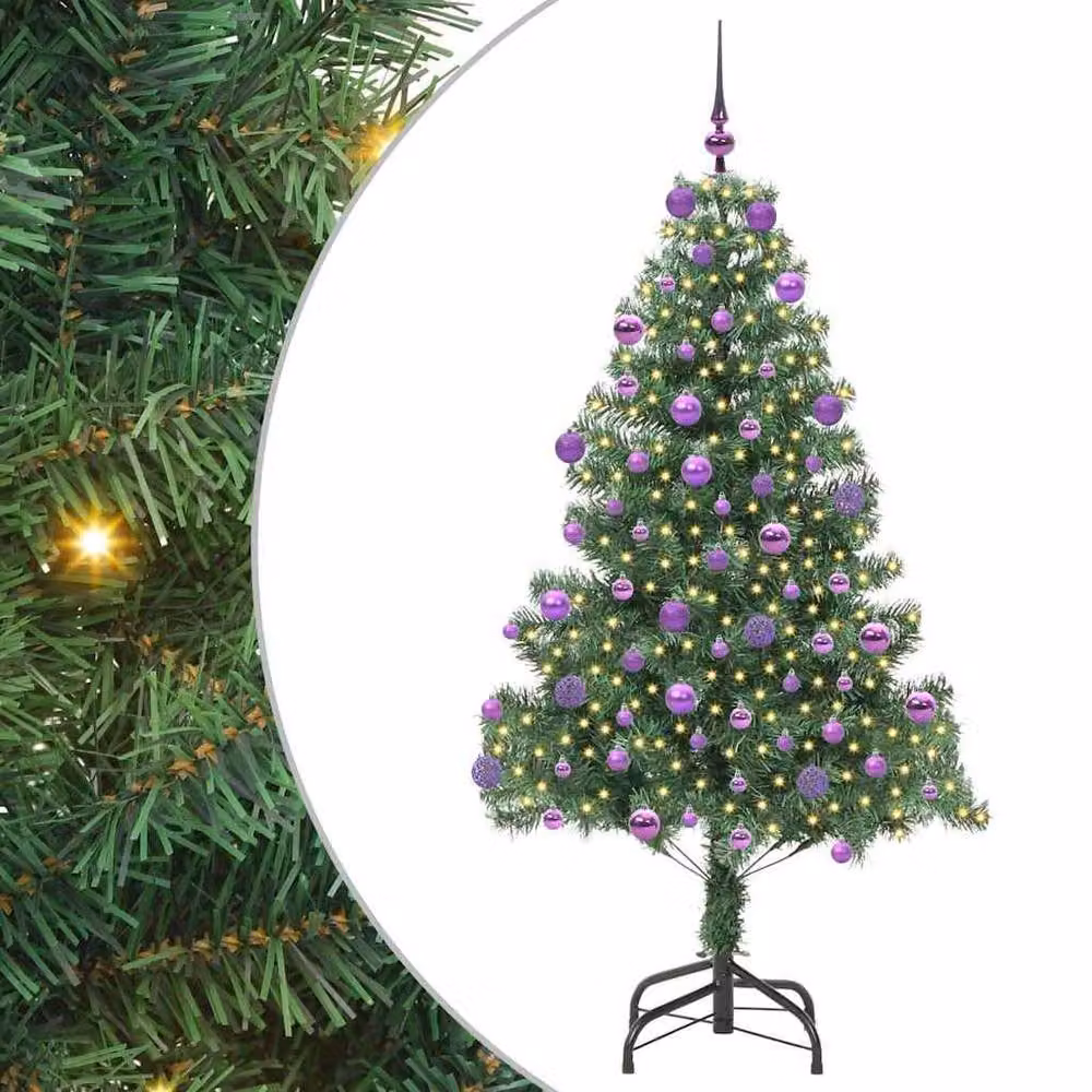 Berkfield Home Lush Green Christmas Tree with 300 LEDs and Stand, Height: 180 cm – 3