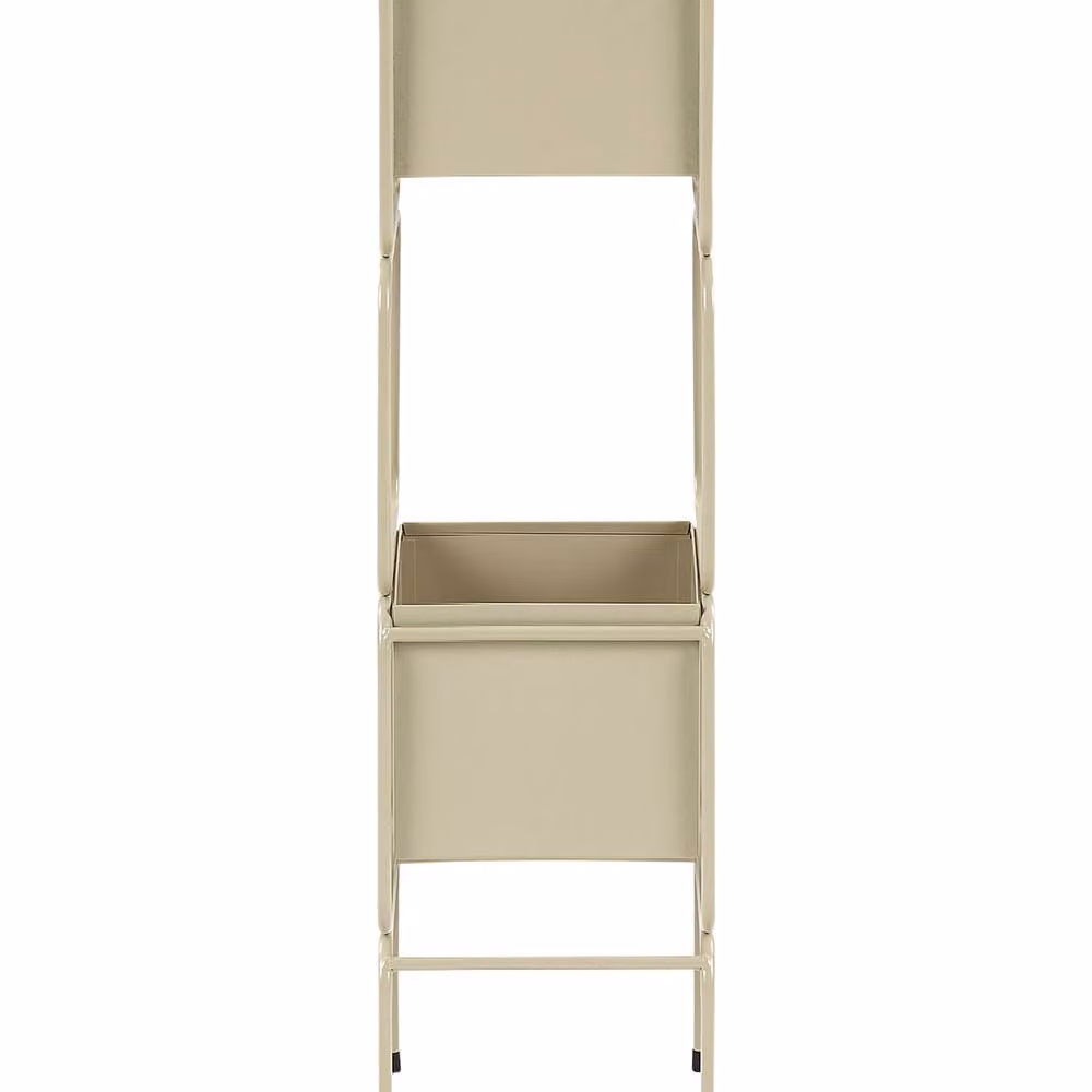 Wyld and Coco 2-Tier Industrial Metal Plant Stand, Beige, H 75 cm x W 20 cm x D 20 cm – 2