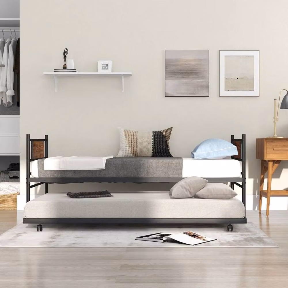 Kelvenix Retro Metal Double Bed Mattress Foundation in Black – 3