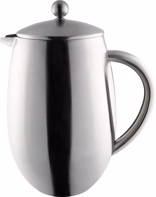 Café Olé BFD Satin Silver Stainless Steel Cafetiere, 1.5 l