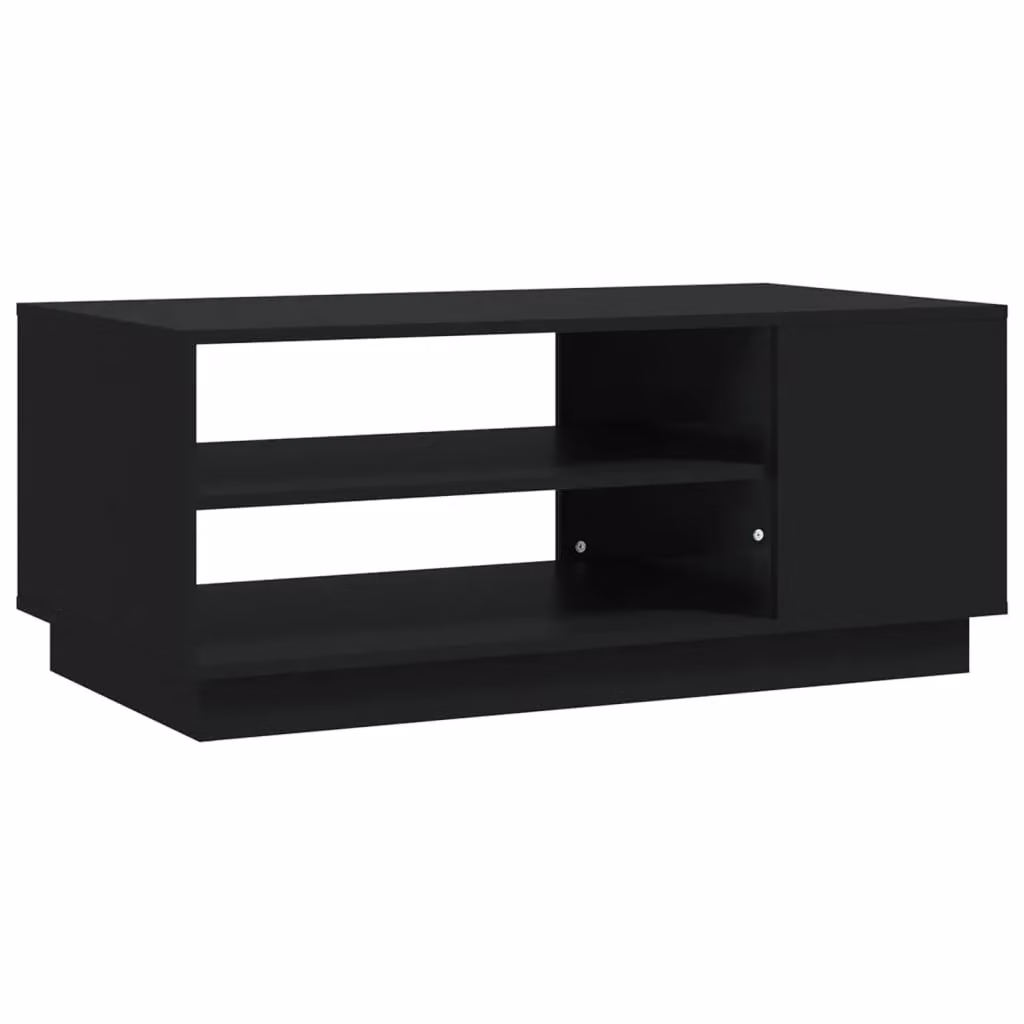 Berkfield Home Modern Black Rectangular Coffee Table, W/D/H: 102 x 55 x 43 cm – 2