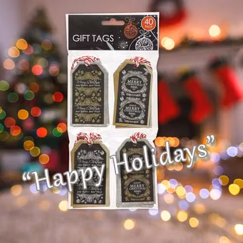 VFM e-Store Christmas Themed Present Labels, Pack of 40, Multicolour – 5