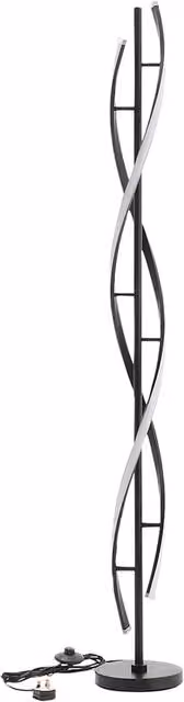 Living Star Minimalist Black Metal LED Arc Floor Lamp