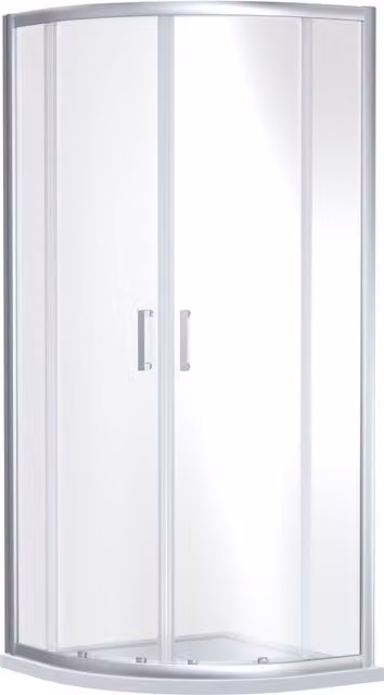 Balterley 6mm Glass Quadrant Corner Shower Enclosure, Silver, W/D/H: 190 x 90 x 90 cm