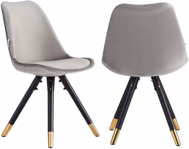 Life Interiors Sofia Velvet Dining Chair with Metal Legs in Pink