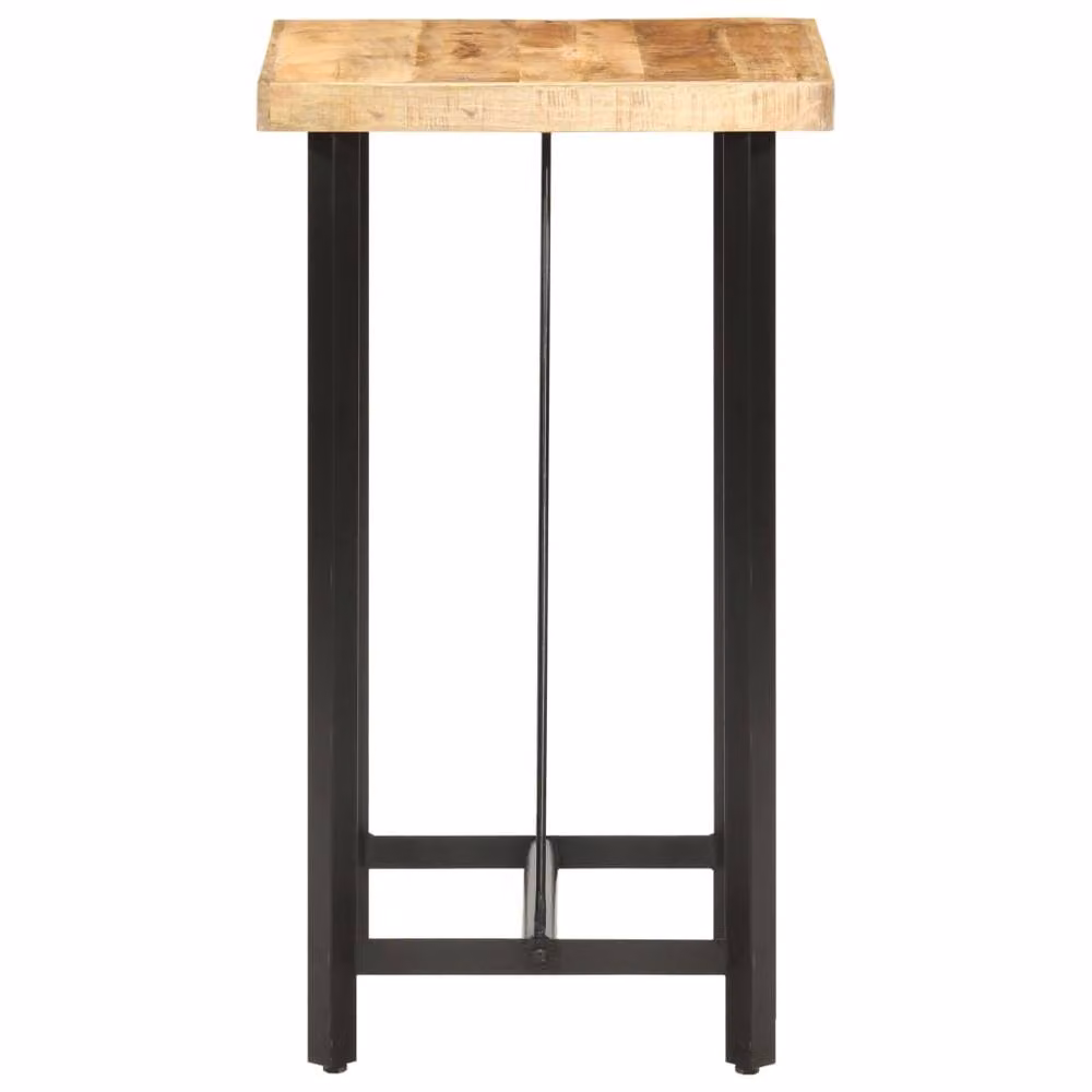Berkfield Home Bar Table in Brown Rough Mango Wood, W/D/H: 60 x 60 x 107 cm – 3