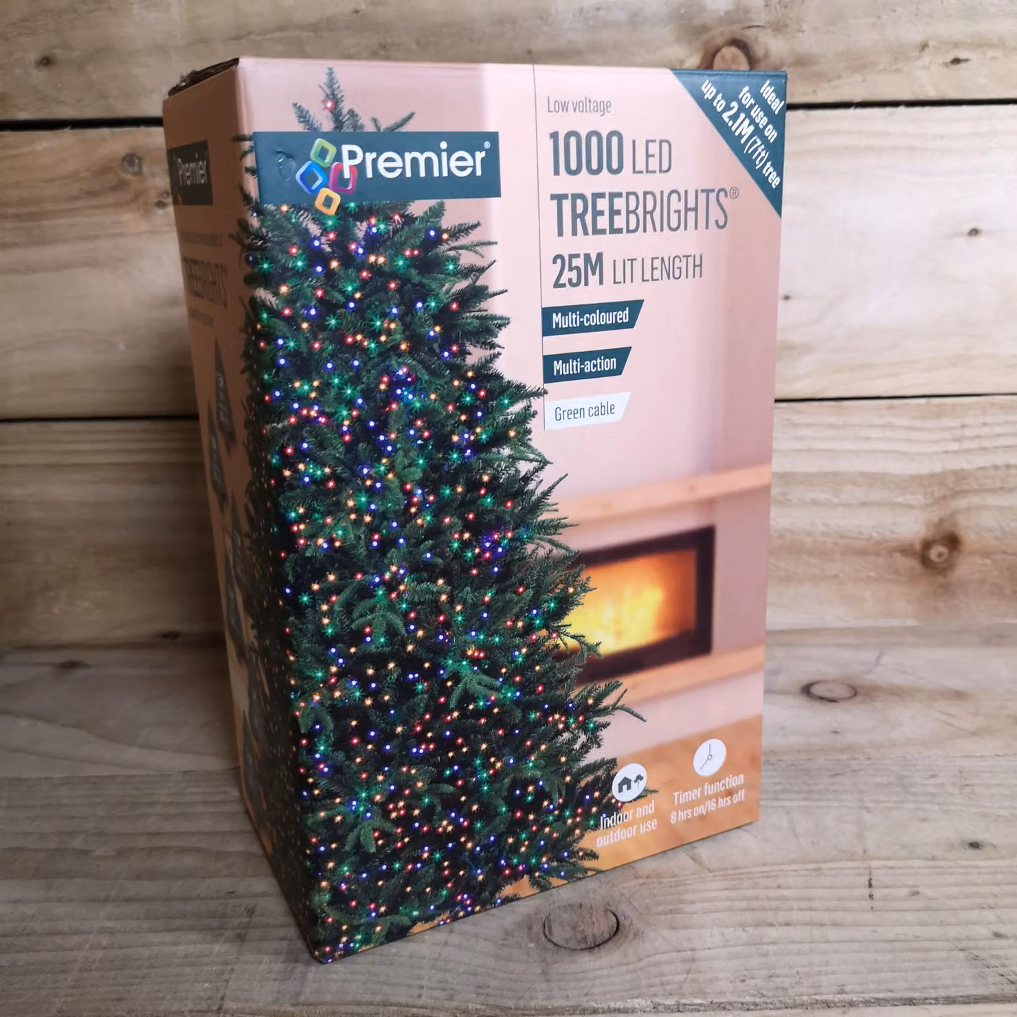 Samuel Alexander TreeBrights Multi-Coloured LED Christmas String Lights with Timer, 25m – 2