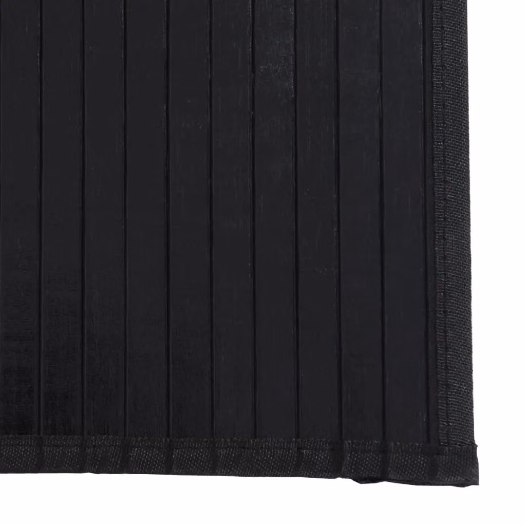 Berkfield Home Rectangular Bamboo Rug in Black, W/D/H: 70 x 300 cm – 4